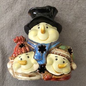 Snowmen Candle Holder Winter